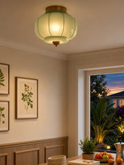 Eloise Flush Mount Milk Glass Ceiling Light – Modern Accent Lighting with Artistic Glass Shade